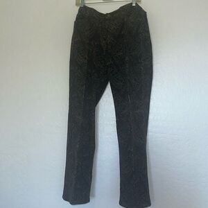 Brown paisley Corduroy jones New York pants size 10 stretch casual vintage‎